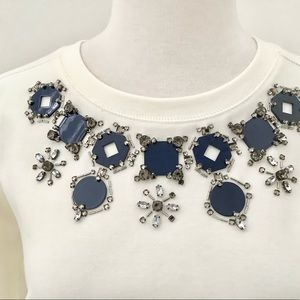 BRAND NEW SPECTACULAR  J. CREW JEWEL ENCRUSTED TOP